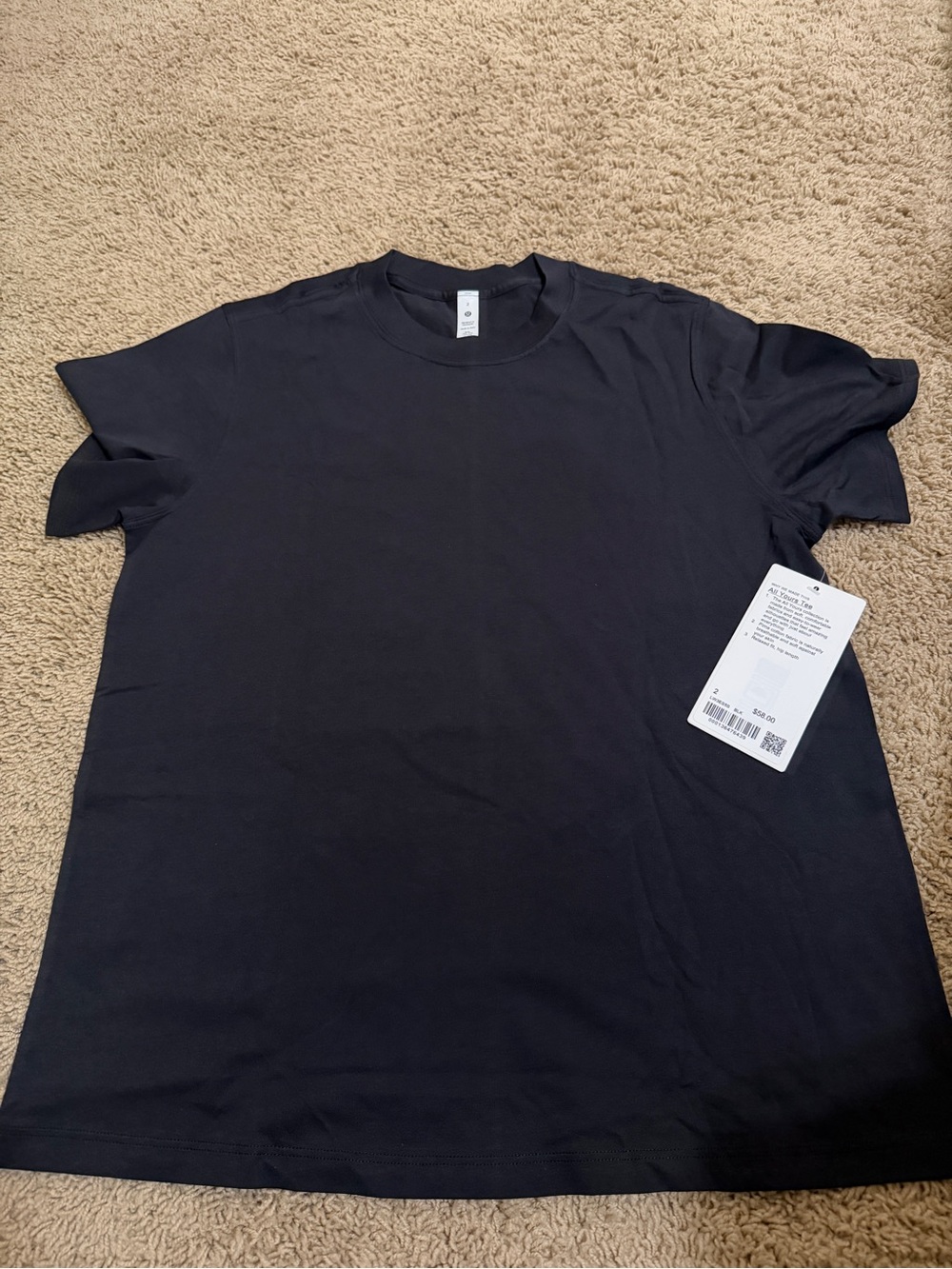 Lululemon All Yours Tee Size 2 Black